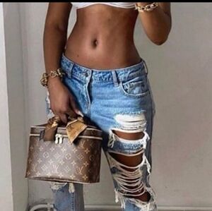 👖✨️😱Extreme distressed skiny jeans BNWT size 0